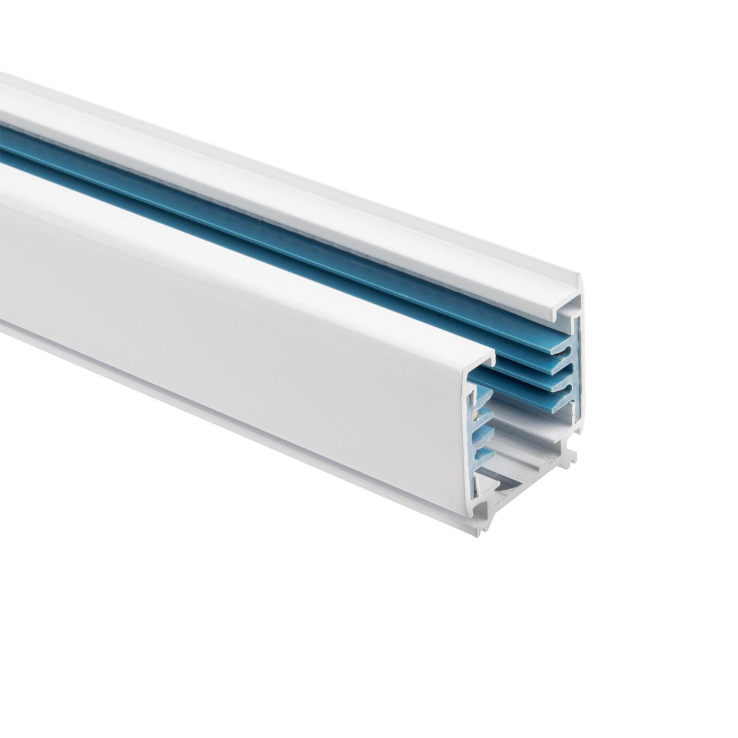 LEDKIA LIGHTING Carril Trifásico Aluminio para Focos LED 2 Metros Blanco