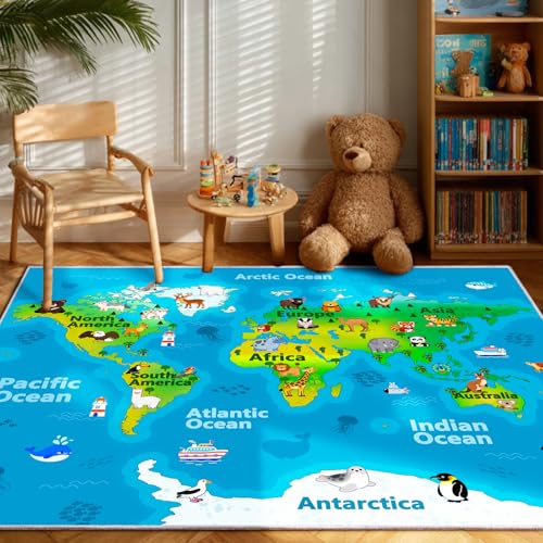 OHDS Kids World Map Play Mat