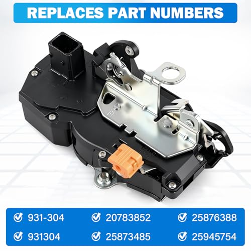 Image of Door Lock Actuator Compatible with 2007-2009 Chevy Silverado Tahoe Suburban Avalanche GMC Sierra Yukon Cadillac Escalade, Front Right Passenger Side, Replaces 931-304, 20783852, 25873485