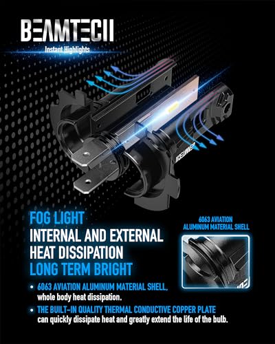 Beamtech V008 H7 Fog Light Bulb Fog Light 6500K Xenon White Fanless In Line Pack Of 2 thumb #7