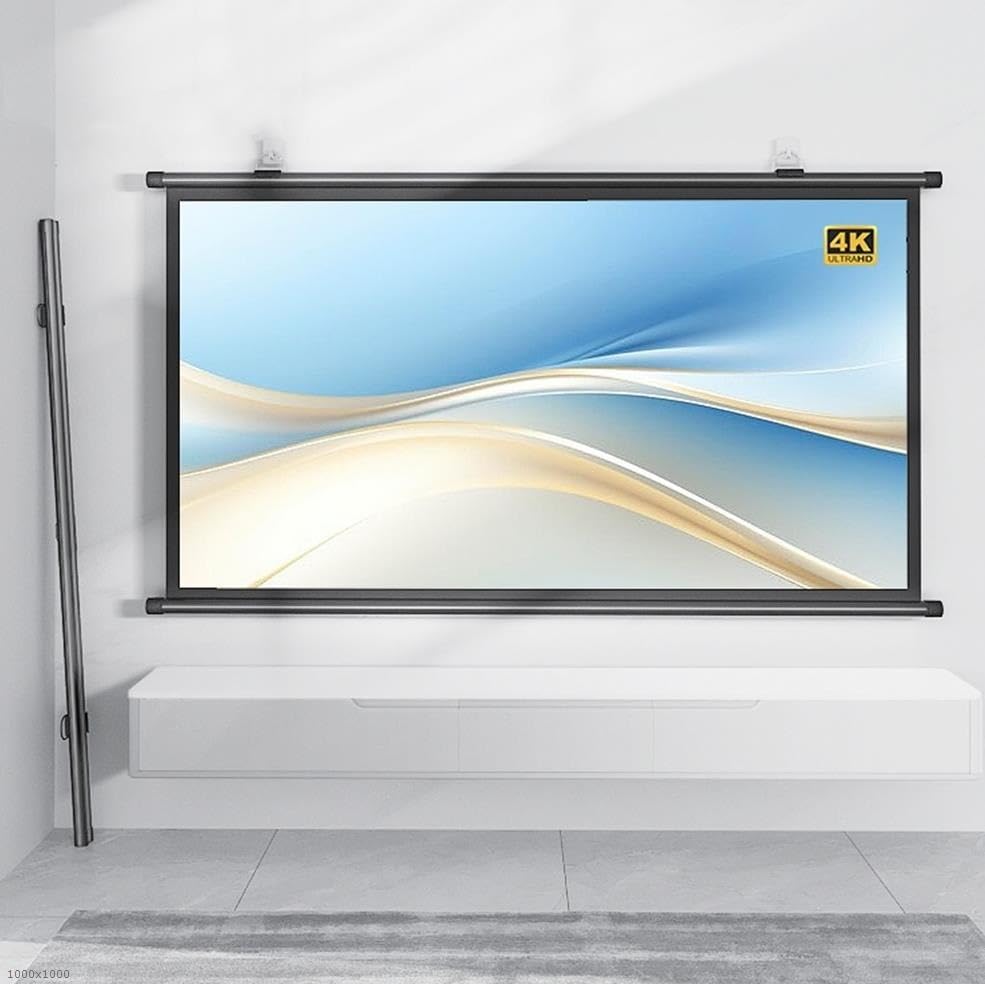 Pantalla Manual Retráctil 60" 4:3 para Proyector miniatura 3
