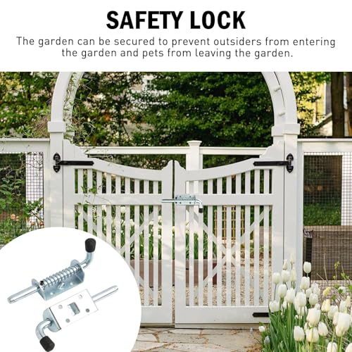 Annlpoy 2 Piezas pestillo puerta cerrojos,pestillos de resorte puerta exterior,Cierre Seguro para Puertas de Garaje, Jardín y Cobertizos, Resistente a la Corrosión, 10x128mm - imagen 4