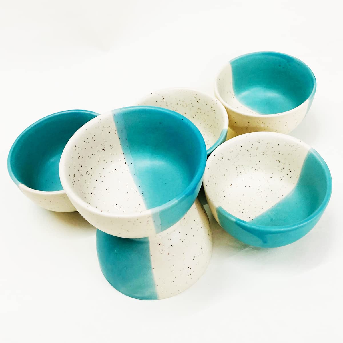 ShadowGreen | RE Kitchen | Ramekin Bowls | Bowl Set of 6 Bowl | Microwave Convection & Dishwasher Safe (Dual Seagreen) 3