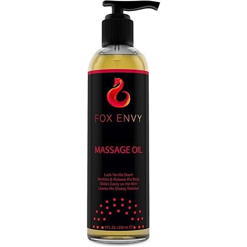 Body Massage Oil: Massage Oil for Massage Therapy, Premium Massaging Oil-Lush Vanilla Scent with Jojoba & Coconut Massage Oil, Therapeutic Massage, Oil 1Bottle, 8 fl oz - Vanilla