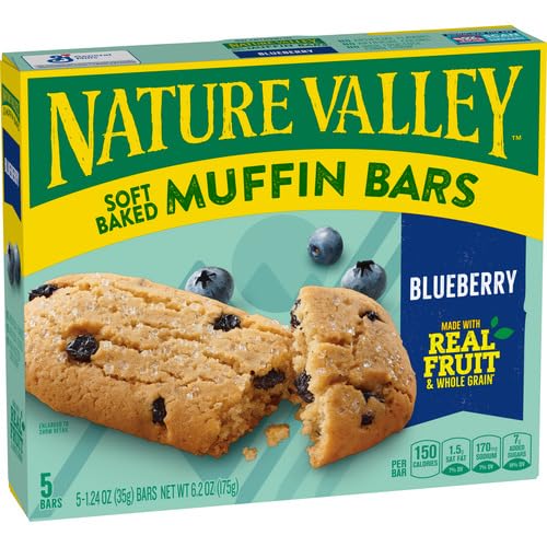 Image of Nature Valley Blueberry Soft-Baked Muffin Bars, 5 ct, 6.2 oz