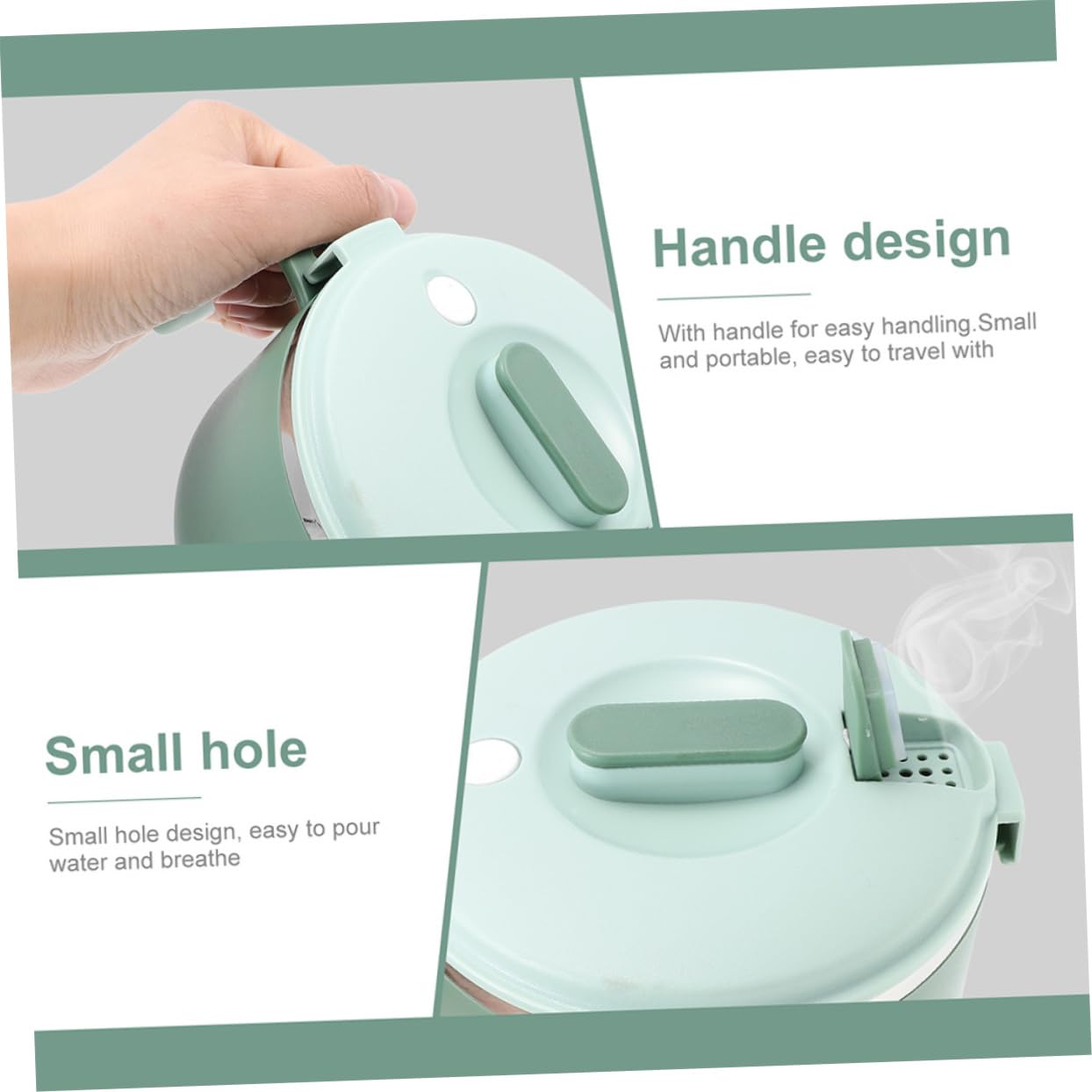 Garneck Bento Bowl with Handle Sealed Lunch Container Compact Reusable Food Bowl for Noodles Salads and More Easy Clean Design