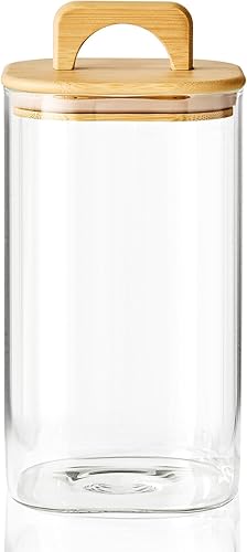 Miniatura 12 de Sweejar Recipientes de vidrio para almacenamiento de alimentos de 1 cuarto de galón con tapas, recipiente de café para café molido, tarros de vidrio