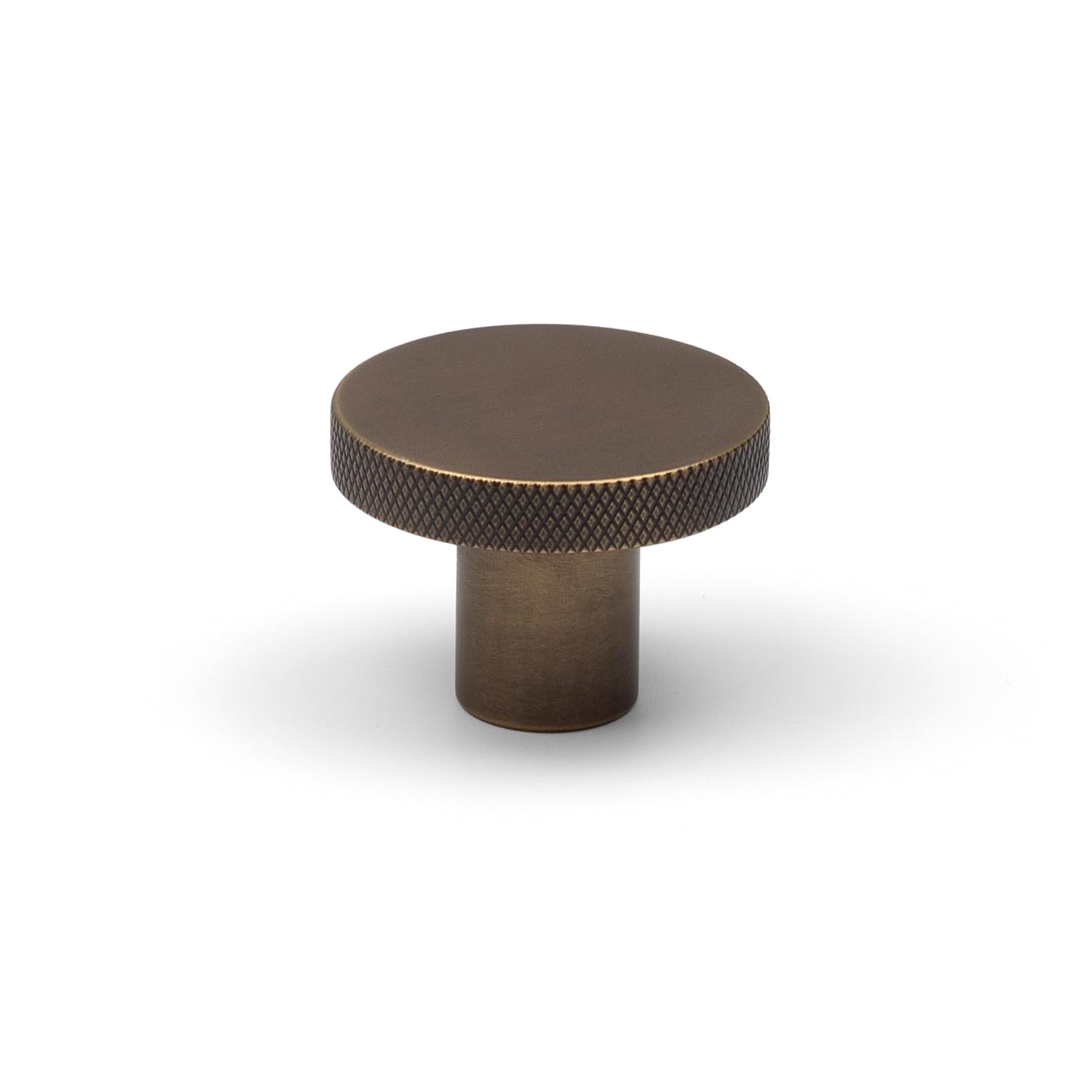 Handle & Home 38mm Antique Brass Knurled Edge Cabinet Knob