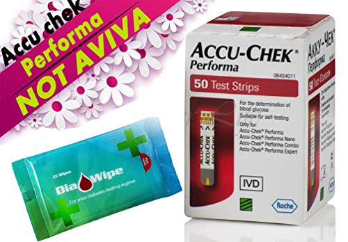 Roche Accu Chek Performa 50 Test Strips Bundle with DiaWipes Finger Diabetes Care Long Expiration Dates Accuchek Acurate Blood Sugar Level - Thumbnail 6