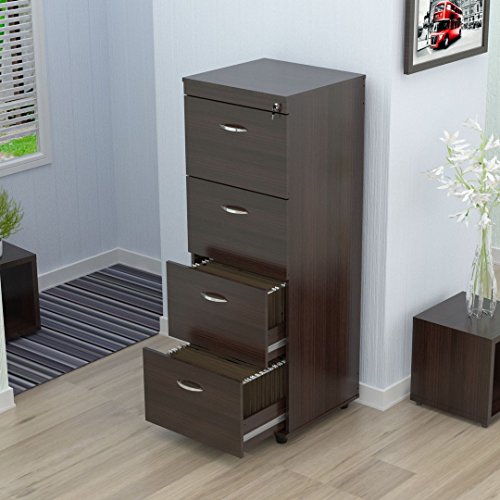 Inval America Uffici Commercial Collection 4 Drawer File Cabinet #TOP2