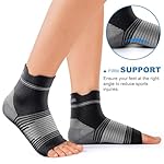 Plantar Fasciitis Sock (6 Pairs) for Men and Women, Compression Foot Sleeves with Arch and Ankle Support (Black, Large) - Image 4