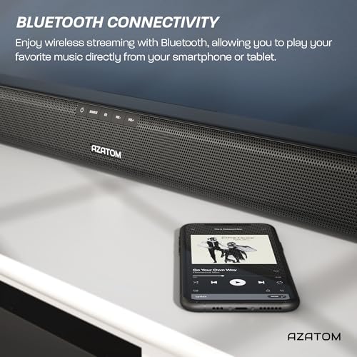AZATOM Soundbar 2.1 with External Subwoofer | 120W Surround Sound | Bluetooth, HDMI ARC, Optical, AUX, Remote Control | Home Theatre Audio System for 4K TVs & Movies Studio Premier SP1000X - Image 5