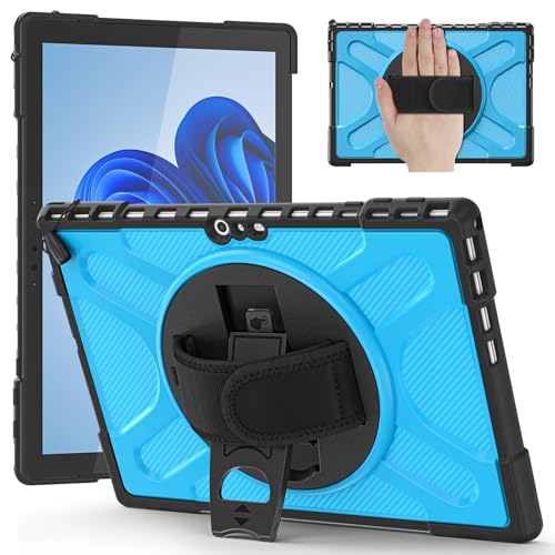 Funda protectora Funda compatible con Microsoft Surface Pro 7 Plus/Pro 7/Pro 6/Pro 5/Pro 4 Funda de 12,3 pulgadas con soporte de 360° compatible con teclado tipo cubierta, funda protectora resistente