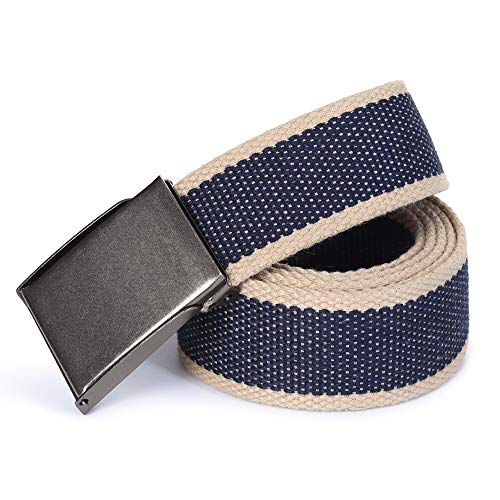 Image of Mile High Life Canvas Web Belt | Cut to Fit Up to 52 inch | Flip-Top Matte Silver Nickel Buckle 12 Colors