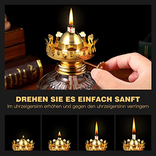 Miniatura 3 de Osaladi Lámpara De Petróleo De Cristal: Lámpara De Cristal De Vela De Con Base Transparente, Lámpara De Emergencia Para El Hogar, Boda, Dormitorio, Decoración Del Hogar