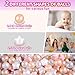 Realhaha Plastic Ball Pit Balls Stars, 2.5 in- Star & 2.2 in- Ball for Babies Kids Playpen Pool Puppy Playballs, Pink Gold White