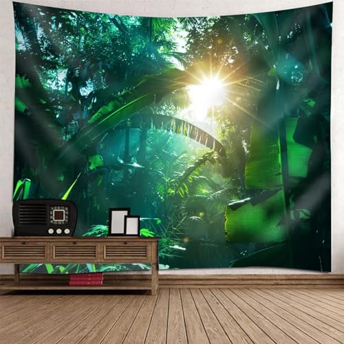 Tenture murale verte grand format 150x150 pour habiller un mur