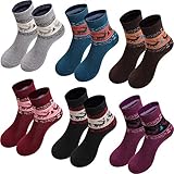 Innen angerauht Libella 6 Paar Damensocken Wollsocken Thermosocken Wintersocken mehrfarbig,6er-pack-92215,39-42