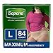Depend Fit-Flex Large Maximum Absorbency Underwear for Women, 84 Ct