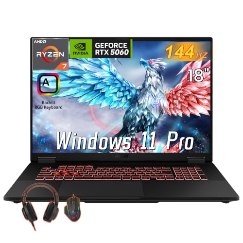 Image of ASUS TUF A18 Gaming Laptop, 8GB GDRR7 NVIDIA RTX 5060, 64GB DDR5, 4TB SSD