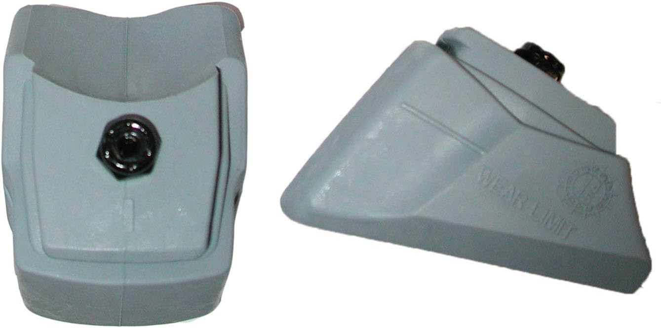 Rollerblade Brake Pad Non-Marking Grey - Brake Pads for Inline Skates, Indoor, Scratch Free, Pack of 2