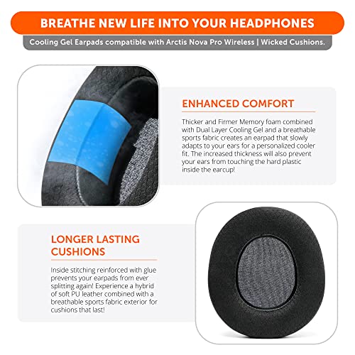 image for WC Freeze Nova Pro Wireless - Cooling Gel Earpads for Arctis Nova Pro 