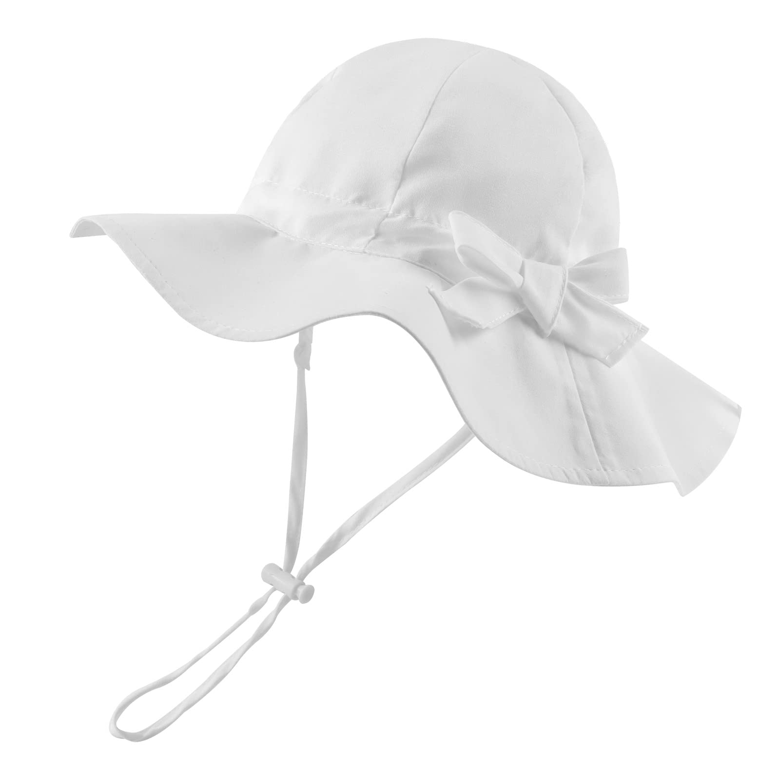 Pesaat Sombreros de Playa para bebés y niños pequeños con Lazo, Sombrero de Verano para bebés, protección Solar, Gorra de Playa de ala Ancha para niñas, niños de 0 a 12 años