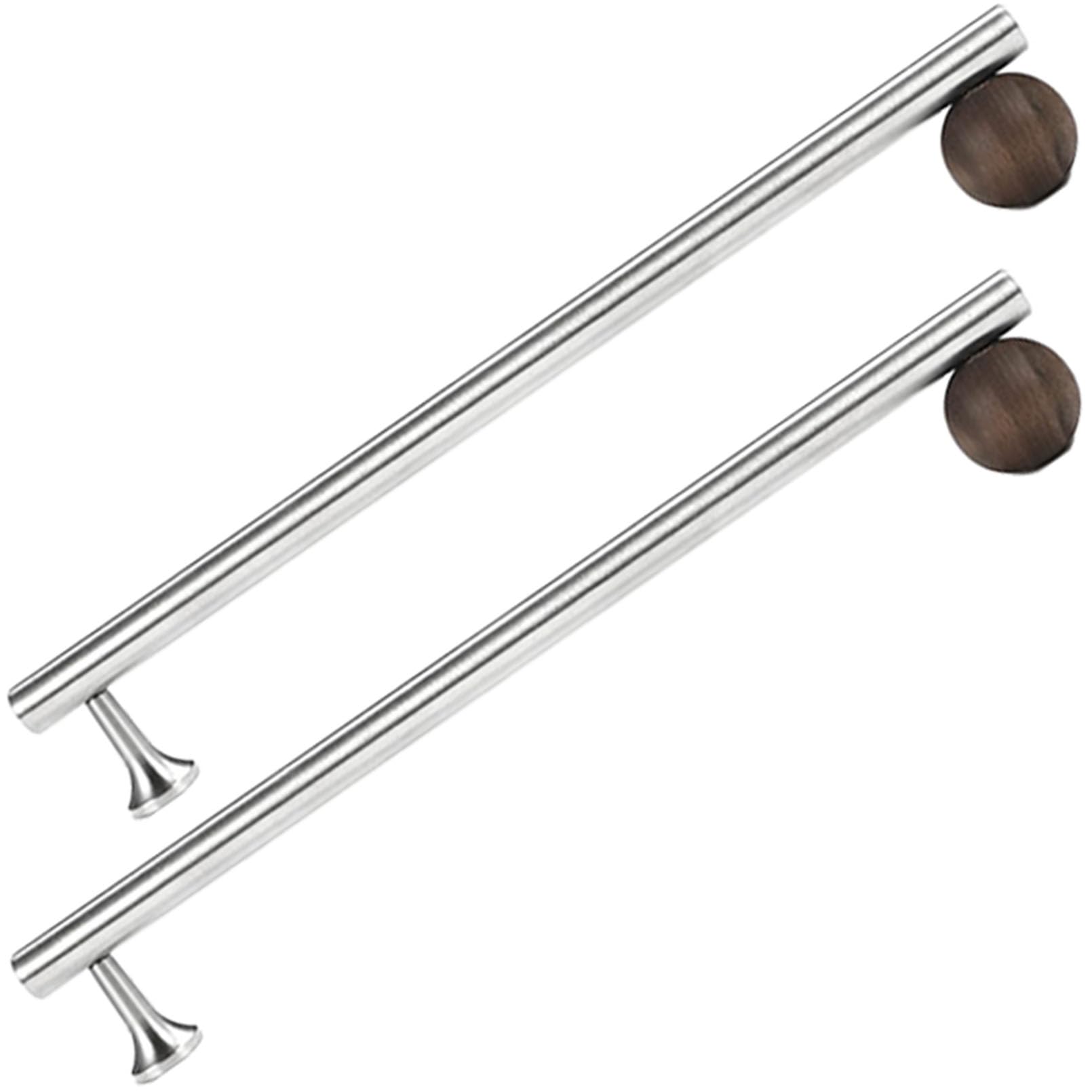 Tiradores para cajones de nogal y acero inoxidable para dar un toque elegante a tu cocina