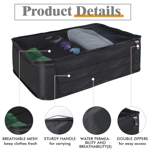 12 Pcs Packing Cubes for Suitcase Travel Luggage Bags Bulk Mesh Organizer Set for Hiking Camping Backpacking Clothes Accessories3