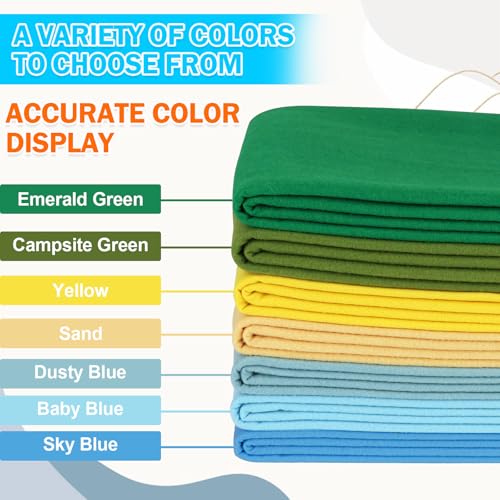 Image of XSEINO Baby Blue Large Felt Fabric 72 inch X 36 inch(2 Square Yards), 1.4 mm Thick Soft Felt Fabric Sheet for Crafts, Blue Series Colors Soft Nonwoven Fabric, Fit for Decoration, Sewing, DIY Crafts