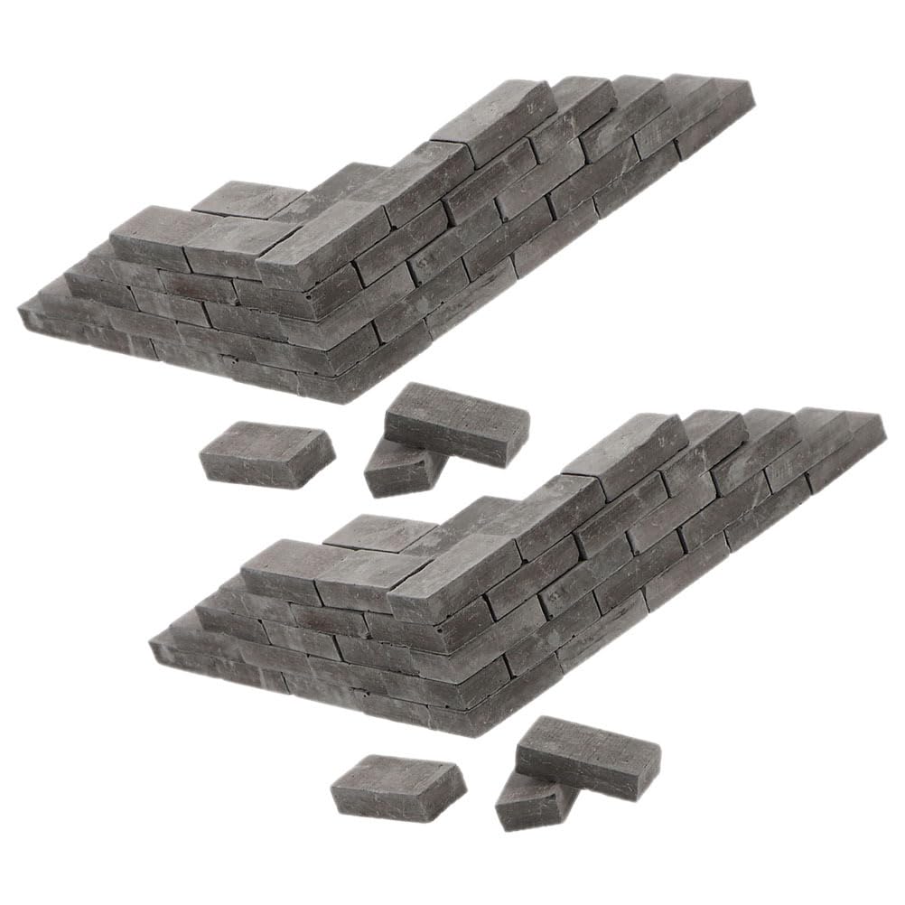 100 Mini Mattoncini Realistici Grigi In Scala 1:35 – Modellini Per Casa Delle Bambole, Diorami E Progetti Fai Da Te - 2