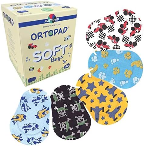 Ortopad® Soft Bamboo Boys Eye Patches, 50/Box (Medium Size, 2-4 yrs) Textured Accents