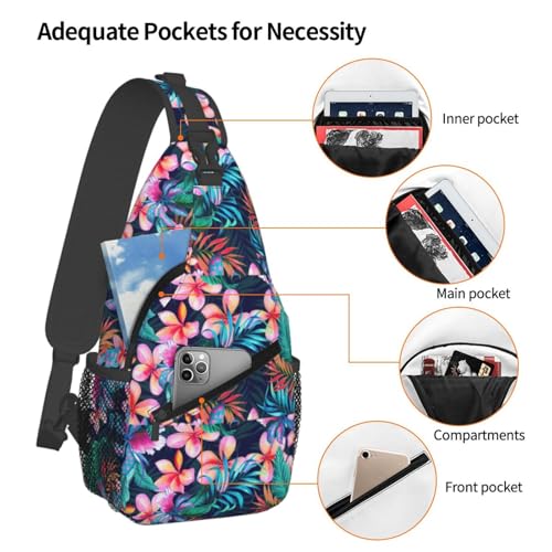 Tropical Flowers Stylish Men'S Messenger Bag - Durable Polyester, Huge Capacity & Adjustable Strap4