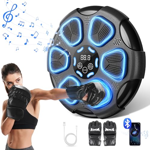 Boxing Machine, Music Boxing Machine Punching Training Equipment for Adults ＆ Kids with Gloves...