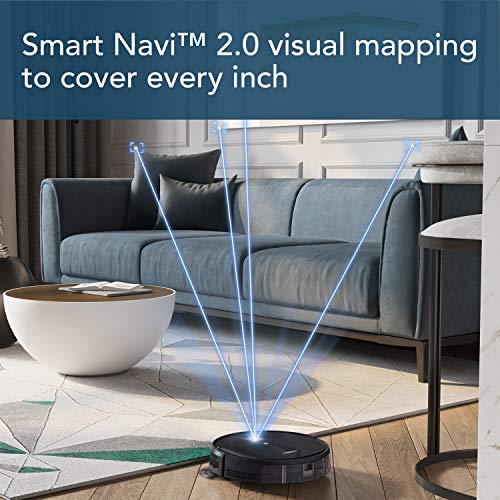 Image of ECOVACS DEEBOT 711S Robot Vacuum Cleaner with Smart Navi 2.0 Visual Mapping, Max Power Suction, Up to 130 Min Runtime, Hard Floors & Carpets, Pet Hair, App Controls, Self-Charging, Quiet, Black