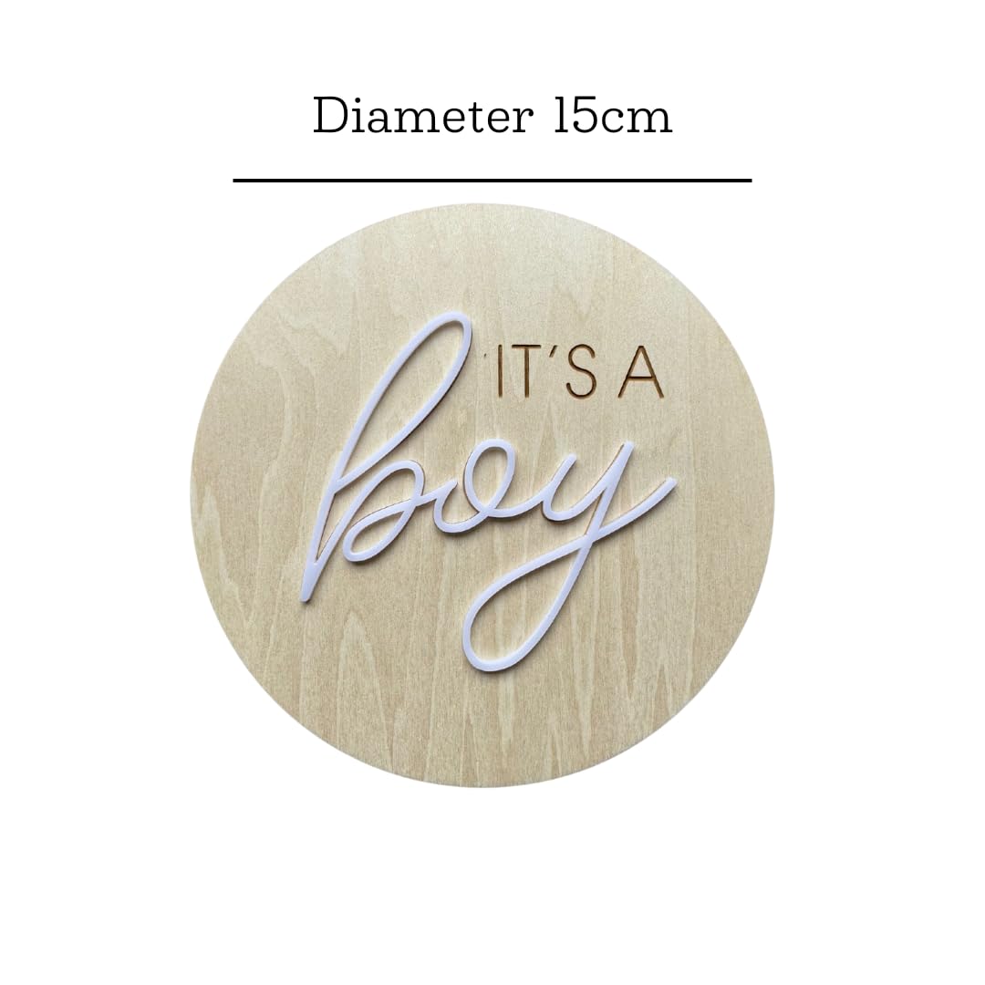 Baby J's, It's a Boy/Girl Reversible Announcement Wooden Plaque, Perfect Gender Reveal or Babyshower Gift - Image 2