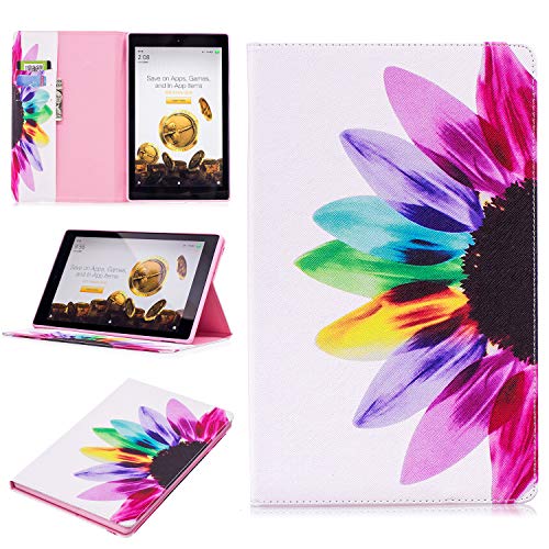 TEDTIKJT Funda Compatible con Huawei MediaPad M5 8 8.4' 2018 Funda PU Cuero con Ranura Tarjetas y Función de Soporte Carcasa Protectora Funda Cover,Sunflower