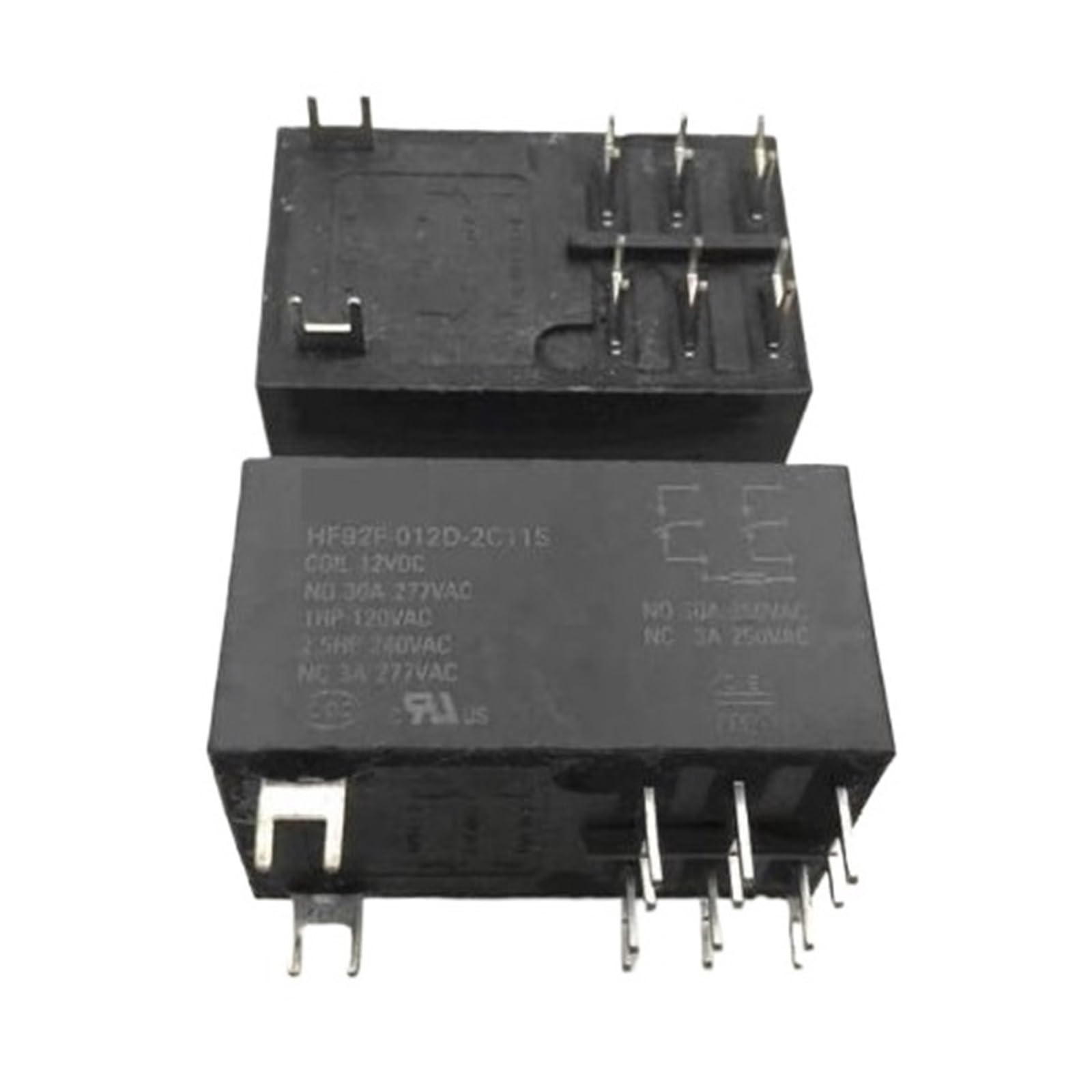 Relais 12V HF92F-012D-2C11S pour la réparation de cartes et automatismes de chauffage
