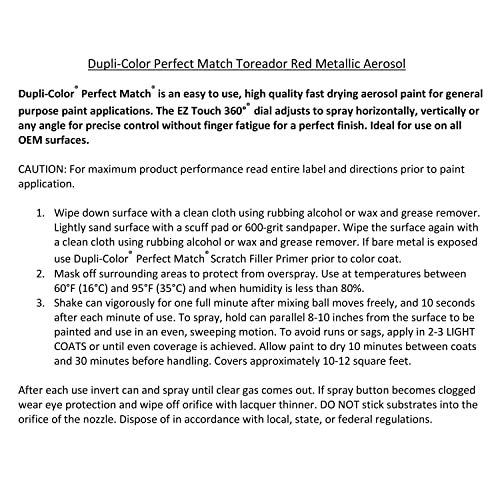 Image of Dupli-Color Metallic Ford Exact-Match Automotive Paint - Aerosol Toreador Red 8 oz.