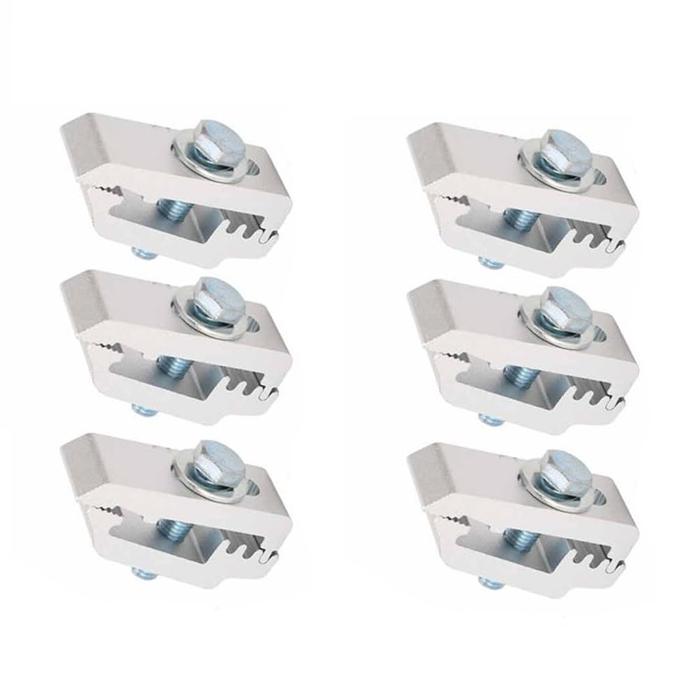 Ijsdnvjndx As Shown Truck Bed Mounting Clamps 6 Pieces Aluminum For Roof Covers Truck Bed Cover Clamps For Roof Accessories