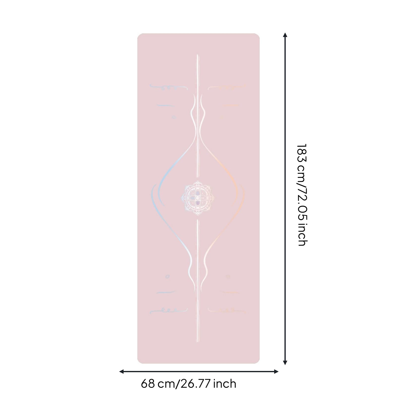 Yogamatte gedämpft Yogamatte mit Kautschuk-Unterseite gepolstert Pilatesmatte für Yogis, Yogastätte, Zuhause