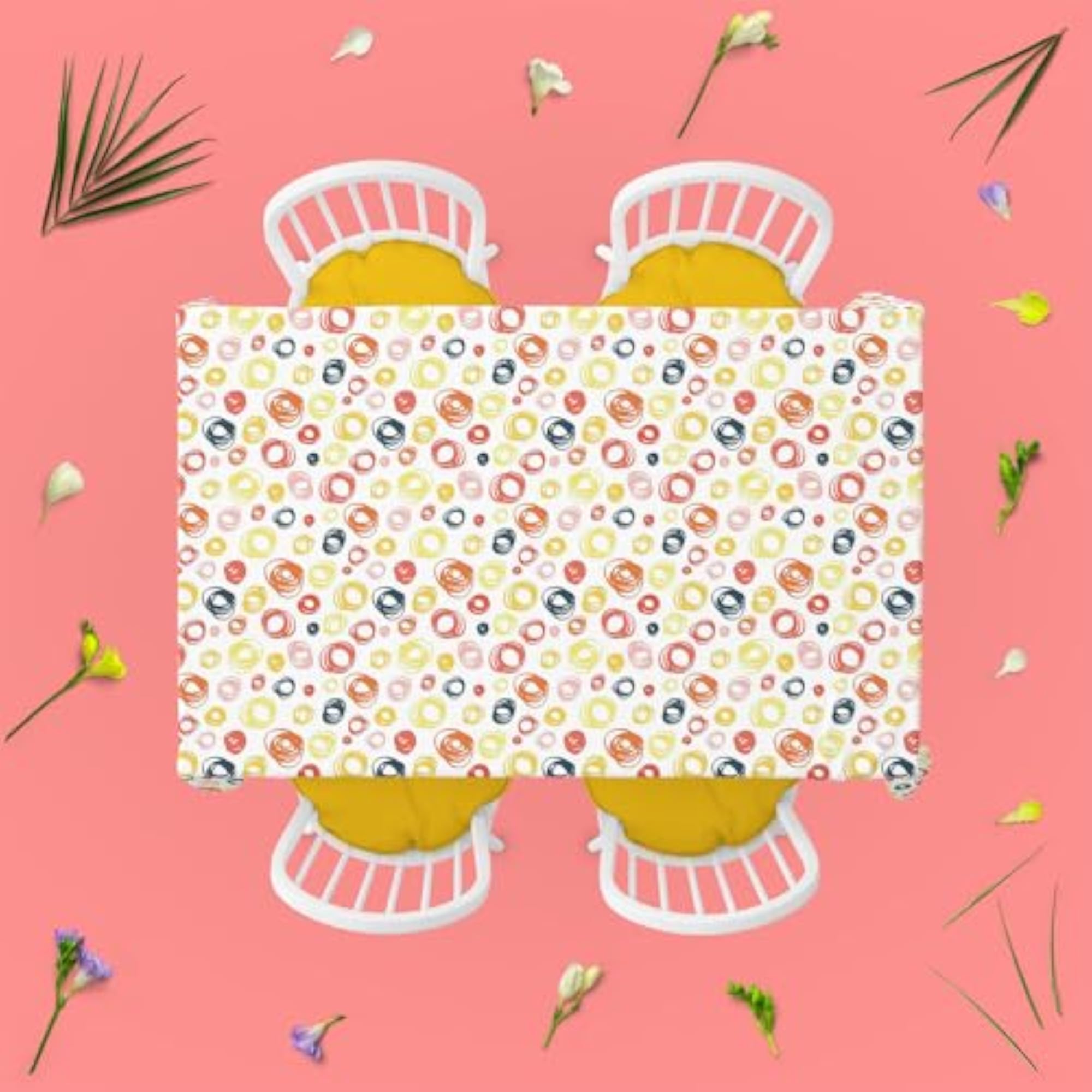 Abstract Doodle Velvet Table Cloth Cover for Dining & Center Table