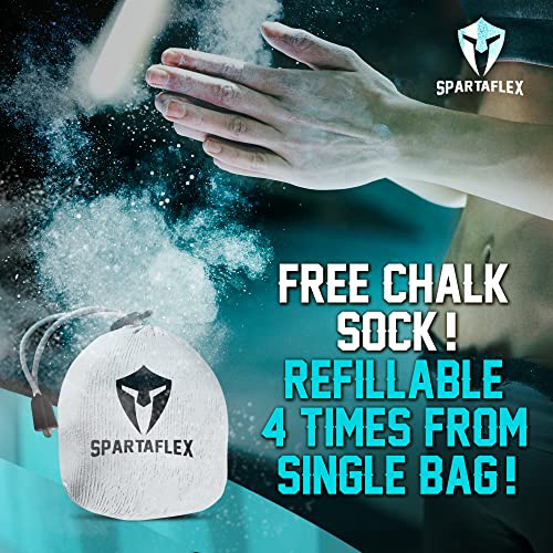 image for SpartaFlex 300g Rock Climbing Chalk - Free Refillable Chalk Ball ! - W