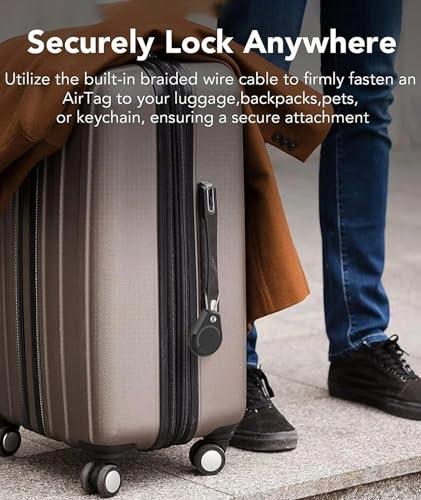 Image of Case with Keychain Holder Shockproof Scratchproof Case for Protective Accessory for Tracking Pets Keys (Black)
