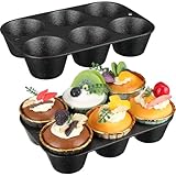 Reallnaive Muffinform aus Gusseisen, vorbehandelt, für 6 Muffins, antihaftbeschichtet...