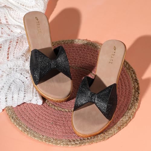 Image of TRASE Women's Fashion Sandals | Comfortable And Stylish Wedges For Women | Trendy And Stylish Sandals For Woman And Girls, Lightweight Wedges Heels