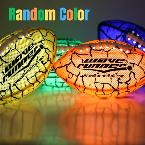 Glow in The Dark Junior Size Waterproof LED Football for Kids, Teens, and Adults - Light Up Football Includes Pump & Batteries - Image 4