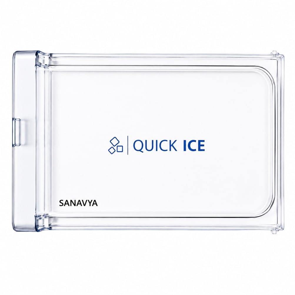 Sanavya® Refrigerator Doors Freezer Door Replacement with Round Lock Compatible for Whirlpool Single door Gen-y | Transparent (Height 18.8 cm Whirlpool)