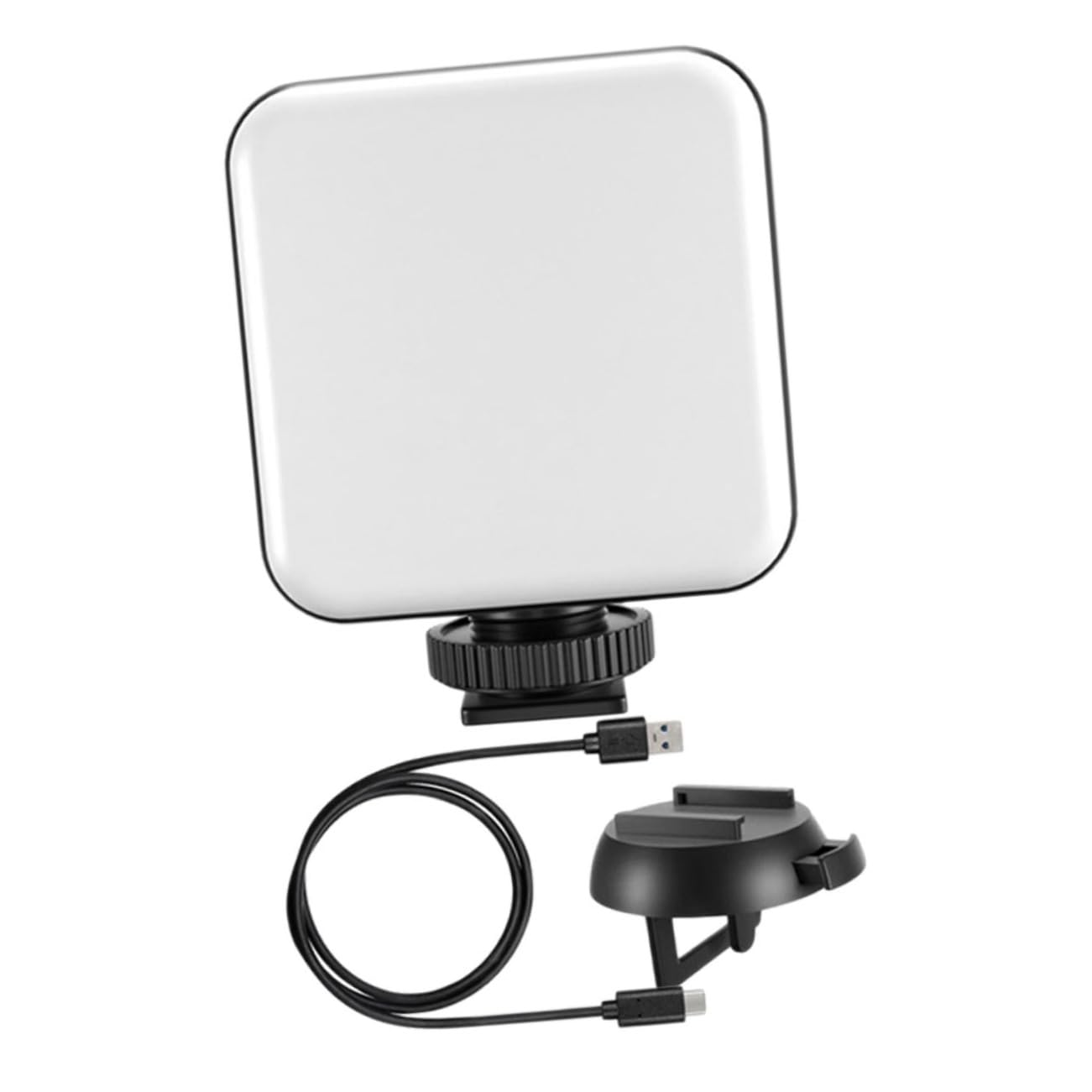 CAXUSD Rechargeable Clip Fill Light for Selfie Video Brightness Powered Portable Design for Makeup Photography Live Streaming Compatible with Phone Laptop