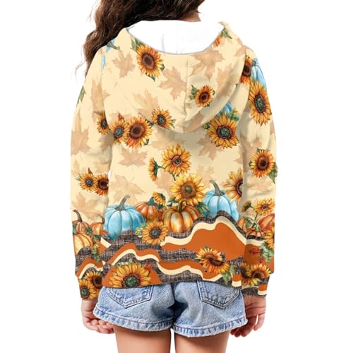 Image of Coloranimal Unisex Girls Boys Long Sleeve Casual Hoodies & Sweatshirts Tops Kids Zip Up Jacket Coat Age 6-16 Year